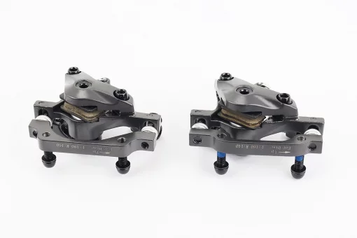 Гальмо Disk-brake переднє (F160/R140мм)+заднє (F180/R160мм), диски 160мм, кріпл. 6 болтів, сірий SF-M350+RT525, FIX-210995