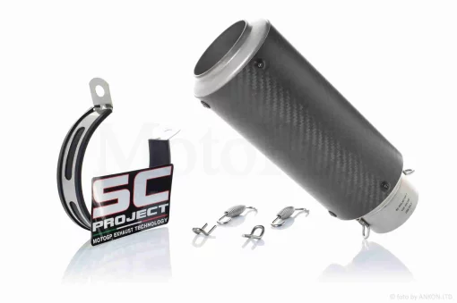 Глушитель прямоток #XPT042 D60, материал карбон "SC PROJECT", QT-010382