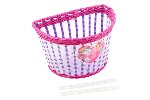 Корзина багажная передняя, детская 12/16", (рисунок принцеса), FIX-409353