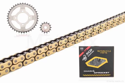 Зірки трансмісії пара Delta 428H-14/39 +ланцюг 104L "SCORPION", QT-003158