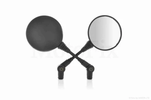 Дзеркала Honda/Suzuki M10 круглі, чорні, відкидна ніжка, QT-018712