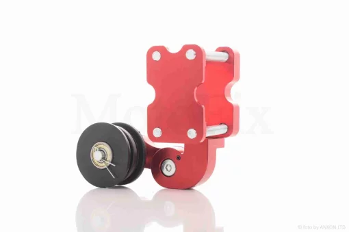 Натяжитель цепи трансмиссии (успокоитель) универсальный, роликовый "LIPAI" красный, QT-036310