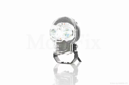 Фара додаткова діодна, череп, білий/жовтий/RGB режими +кнопка #LPS-2171 (хром), QT-037308