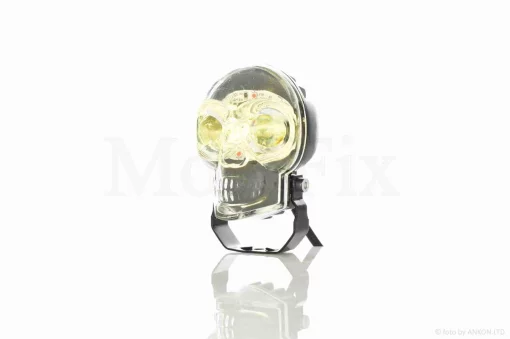 Фара додаткова діодна, череп, білий/жовтий/RGB режими +кнопка #LPS-2171 (хром), QT-037308