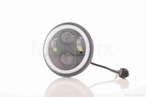 Фара мото діодна, кругла, D144, H4 #C23-BK-22Z1_, QT-038015