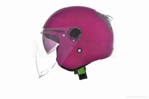 Шолом відкритий "DAVID" (#D020, бордовий матовий, L, окуляри, ABS, прозорий спойлер), QT-038631