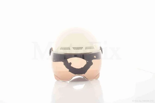 Шлем каска детский "STOCK" (#2, белый, матовый, визор тонированный), QT-038628