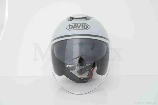 Шолом відкритий "DAVID" (#D020, сірий холодний, L, окуляри, ABS, прозорий спойлер), QT-038632