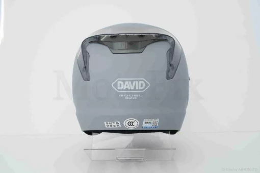 Шлем открытый "DAVID" (#D020, серый матовый, L, очки, ABS, прозрачный спойлер), QT-038633