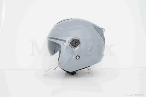 Шолом відкритий "DAVID" (#D020, сірий, L, окуляри, ABS, прозорий спойлер), QT-038678