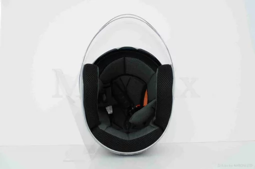 Шолом відкритий "DAVID" (#D020, сірий, L, окуляри, ABS, прозорий спойлер), QT-038678