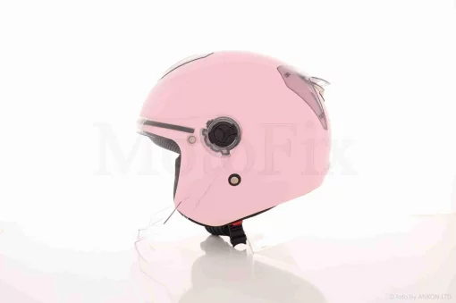 Шлем открытый "DAVID" (#D020, розовый матовый, L, очки, ABS, прозрачный спойлер), QT-038679