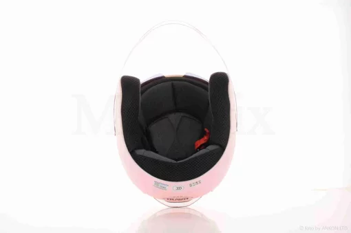 Шлем открытый "DAVID" (#D020, розовый матовый, L, очки, ABS, прозрачный спойлер), QT-038679