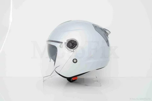 Шлем открытый "DAVID" (#D020, серебристый, L, очки, ABS, прозрачный спойлер), QT-038680