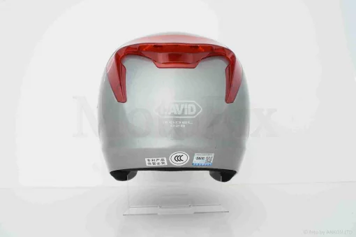 Шлем открытый "DAVID" (#D020, серый, L, очки, ABS, красный спойлер), QT-038681