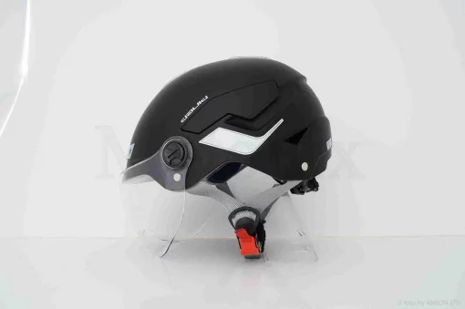 Шлем открытый "DAVID" (#D317, черный матовый, S-M-L, ABS), QT-038686