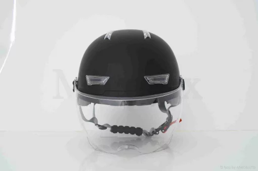 Шлем открытый "DAVID" (#D317, черный матовый, S-M-L, ABS), QT-038686