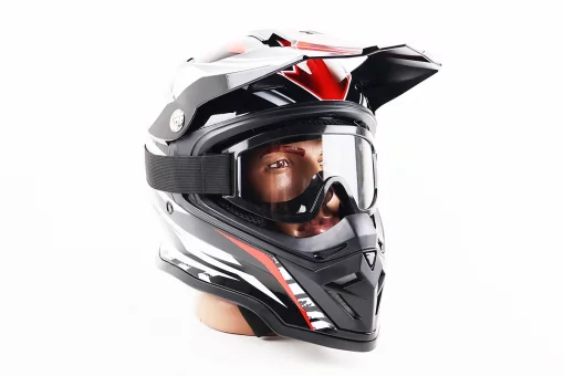 Очки кроссовые/эндуро/АТV, черные (прозрачное стекло), YT-73832, FIX-210958