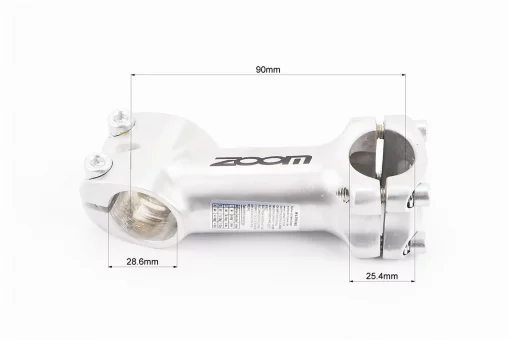 Вынос руля MTB 28,6x25,4х90мм, алюминиевый, серебристый TDS-C369A, FIX-210988