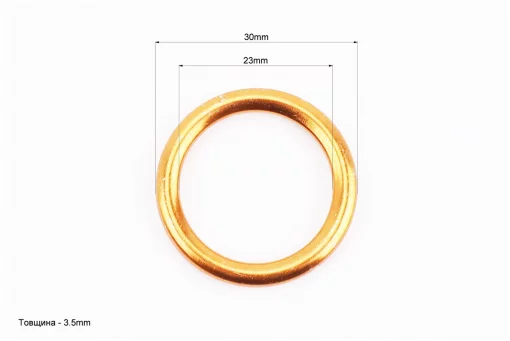 Прокладка глушителя круглая (под гол. цилиндра) "металл" 25x33mm, к-кт 10шт, FIX-211070