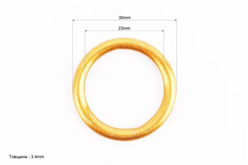 Прокладка глушника кругла (під гол. циліндра) "метал" 25x33mm, к-кт 10шт, FIX-998737