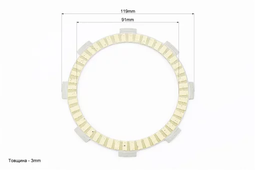 PULSAR NS-200 Диск сцепления фрикционный к-кт 6шт "36DT0084", FIX-998384