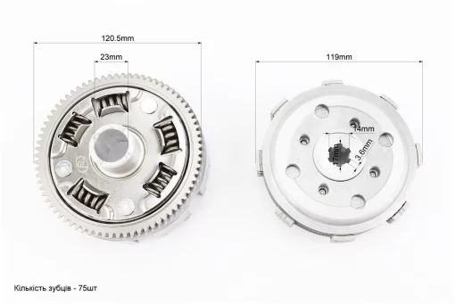 BOXER BM/ВМX 150cc Сцепление, маховик в сборе (4 болта, маховик 75зуб.) "PF551403", FIX-998386