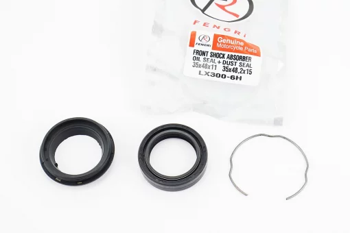 Loncin LX300-6H 300DS Сальник передніх амортизаторів 35x48x11 + сальник-пильник 35x48,2x15 + скоба, к-кт, FIX-998515