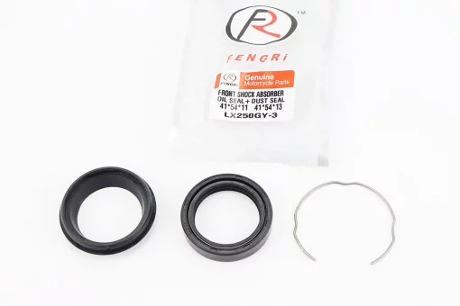 Loncin LX250GY-3 Сальник передніх амортизаторів 41x54x11 + сальник-пильник 41x54x13 + скоба, к-кт, FIX-998517