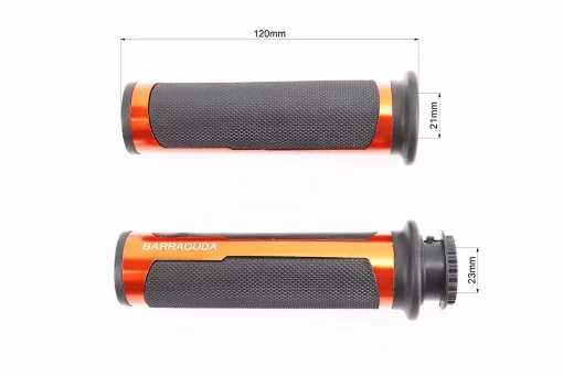 Рукоятка руля лев./пр. к-кт + заглушки руля "МЕТАЛЛ" ОРАНЖЕВЫЙ, FIX-337923