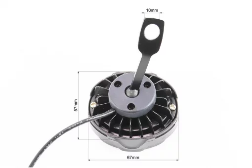 Фара дополнительная светодиодная влагозащитная с решеткой (67*57mm) - 6 LED с креплением под зеркало, к-кт 2шт, ЧЕРНЫЙ, FIX-351197