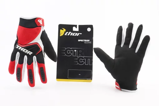 Перчатки мотоциклетные L-Чёрно-Белые-Красные, FIX-354099