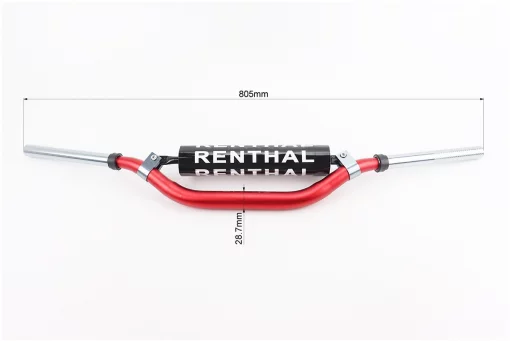 Руль d28,7мм L805мм с буфером, красный, FIX-207636