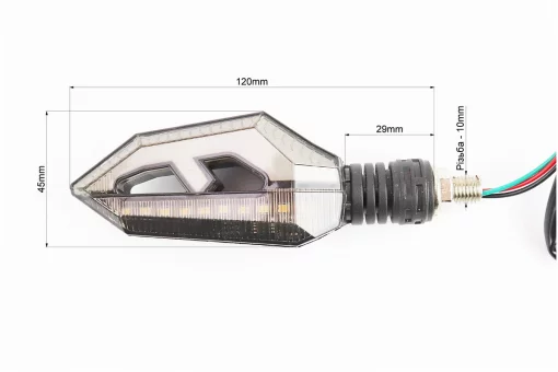 Поворот диодный на гибкой ножке + стоп сигнал/габарит LED СТРЕЛА тип 1"секвентальный", 2шт, FIX-354208