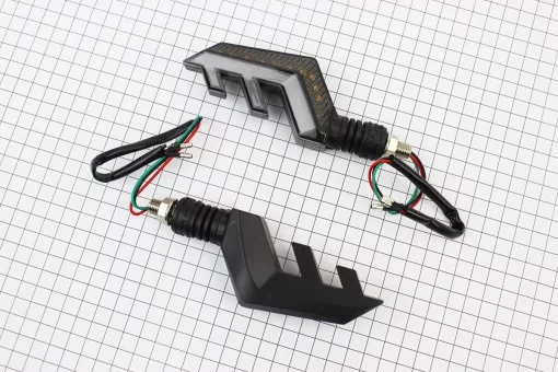 Поворот діодний на гнучкій ніжці + стоп сигнал/габарит LED ВИГИБ тип 2 "секвентальний", 2шт, FIX-354209