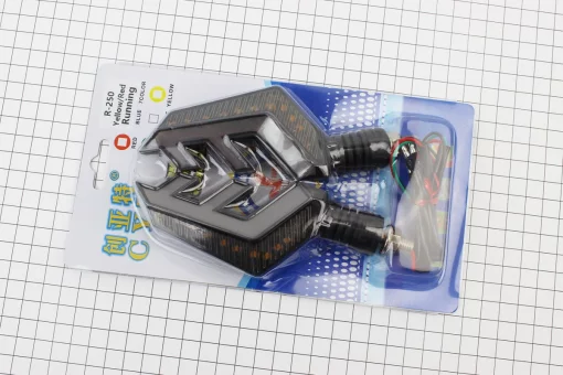 Поворот діодний на гнучкій ніжці + стоп сигнал/габарит LED ВИГИБ тип 2 "секвентальний", 2шт, FIX-354209