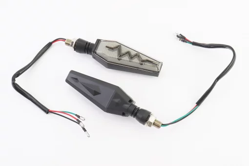 Поворот диодный на гибкой ножке + габарит белый LED ЛОДОЧКА тип 1"секвентальный", 2шт, FIX-354212