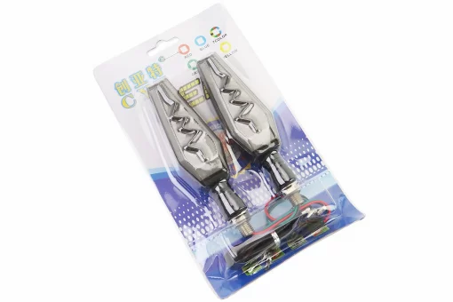 Поворот диодный на гибкой ножке + габарит белый LED ЛОДОЧКА тип 1"секвентальный", 2шт, FIX-354212