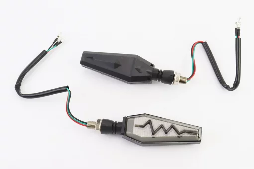 Поворот діодний на гнучкій ніжці + стоп сигнал / габарит LED човники "секвентальний", 2шт, FIX-354213