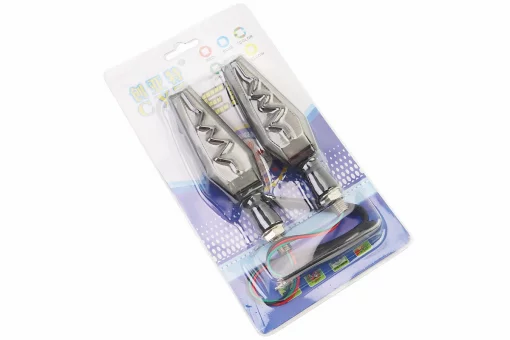 Поворот діодний на гнучкій ніжці + стоп сигнал / габарит LED човники "секвентальний", 2шт, FIX-354213