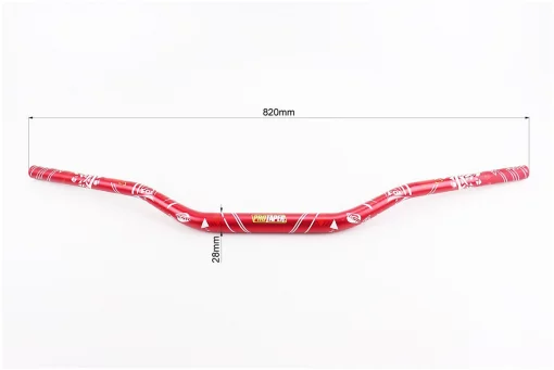 Руль d28мм L820мм, красный, FIX-207697