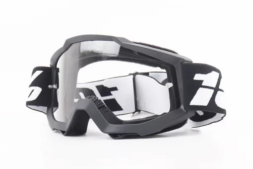Окуляри кросові/ендуро/АТV, чорні (прозоре скло), FIX-207880