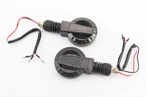 Поворот диодный на гибкой ножке + габарит белый LED БУБЛИК "секвентальный", 2шт, FIX-354214