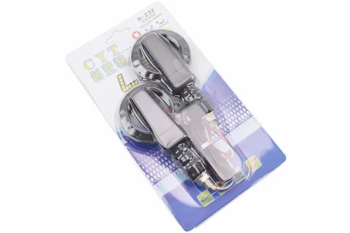 Поворот диодный на гибкой ножке + габарит белый LED БУБЛИК "секвентальный", 2шт, FIX-354214