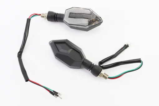 Поворот диодный на гибкой ножке + габарит белый LED СТРЕЛА тип 3"секвентальный", 2шт, FIX-354217