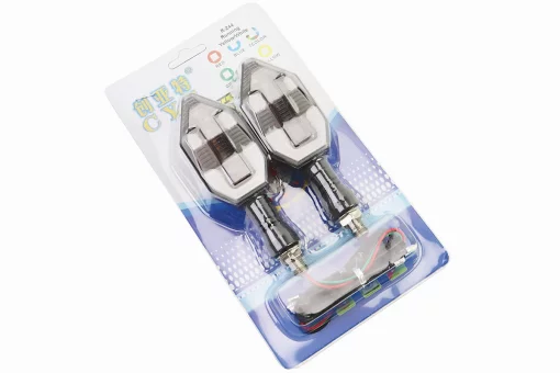 Поворот диодный на гибкой ножке + габарит белый LED СТРЕЛА тип 3"секвентальный", 2шт, FIX-354217