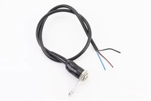 Кнопка "вкл./выкл." круглая с красной подсветкой (металл), FIX-354220