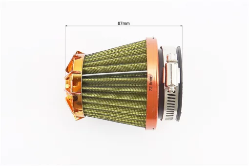 Фильтр воздушный нулевой 28/35/42/50мм прямой "конус" желтый (большой), FIX-354282