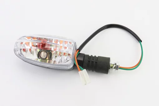 Поворот "Човник" чорний, помаранчеве скло, тип 2, FIX-354402