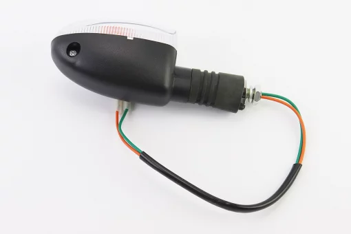 Поворот "Човник" чорний, помаранчеве скло, тип 2, FIX-354402